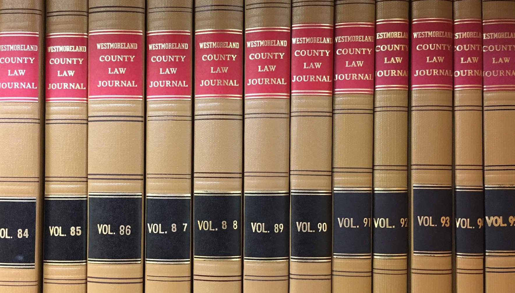 Westmoreland Law Journal bound volumes